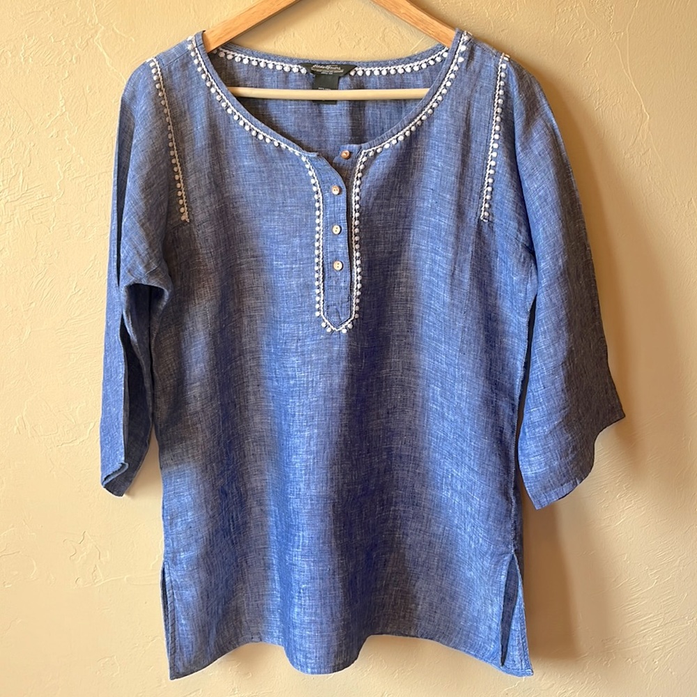 100% Linen Eddie Bauer blouse